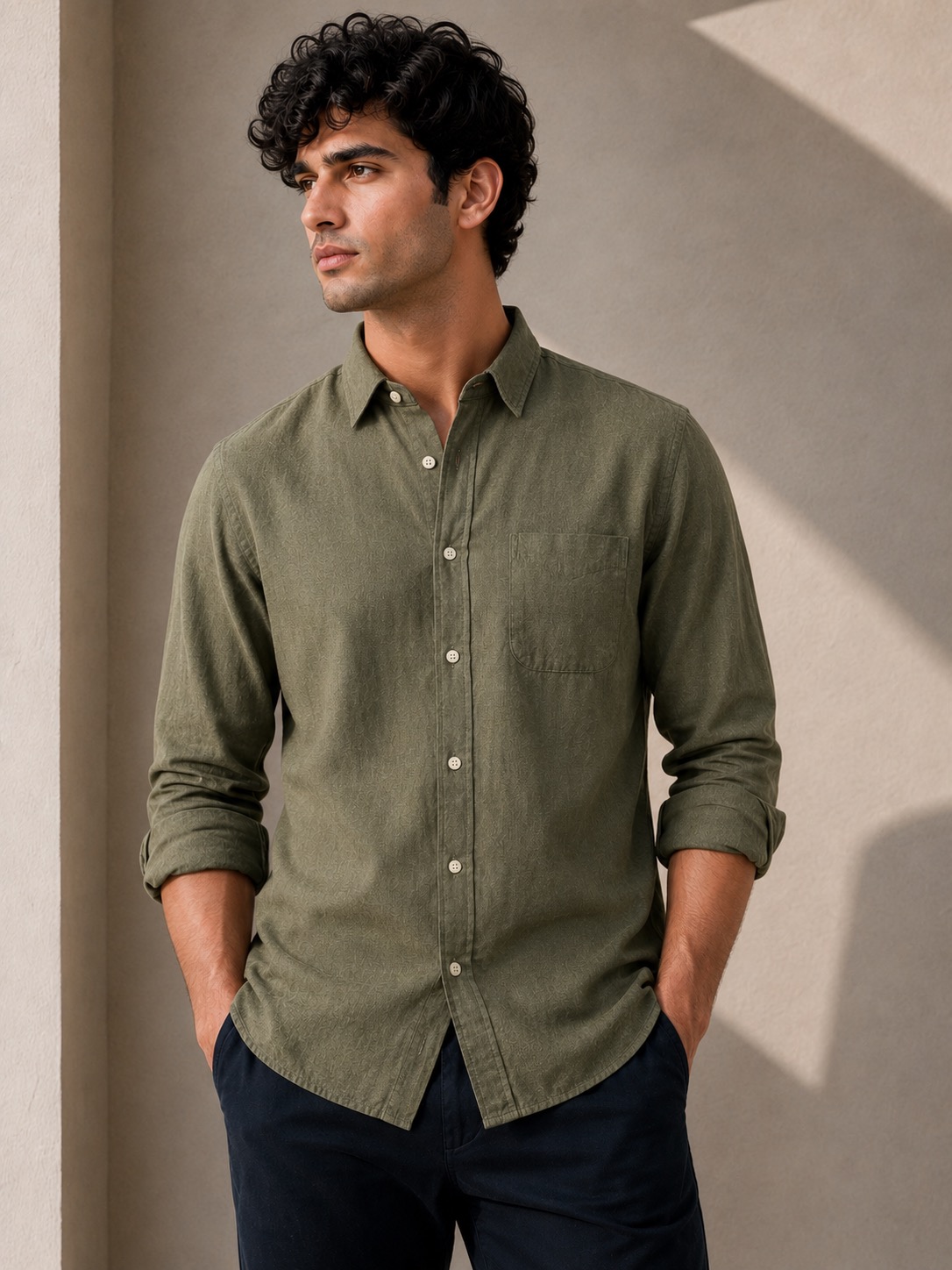 Urban Sage Cotton-Linen Shirt