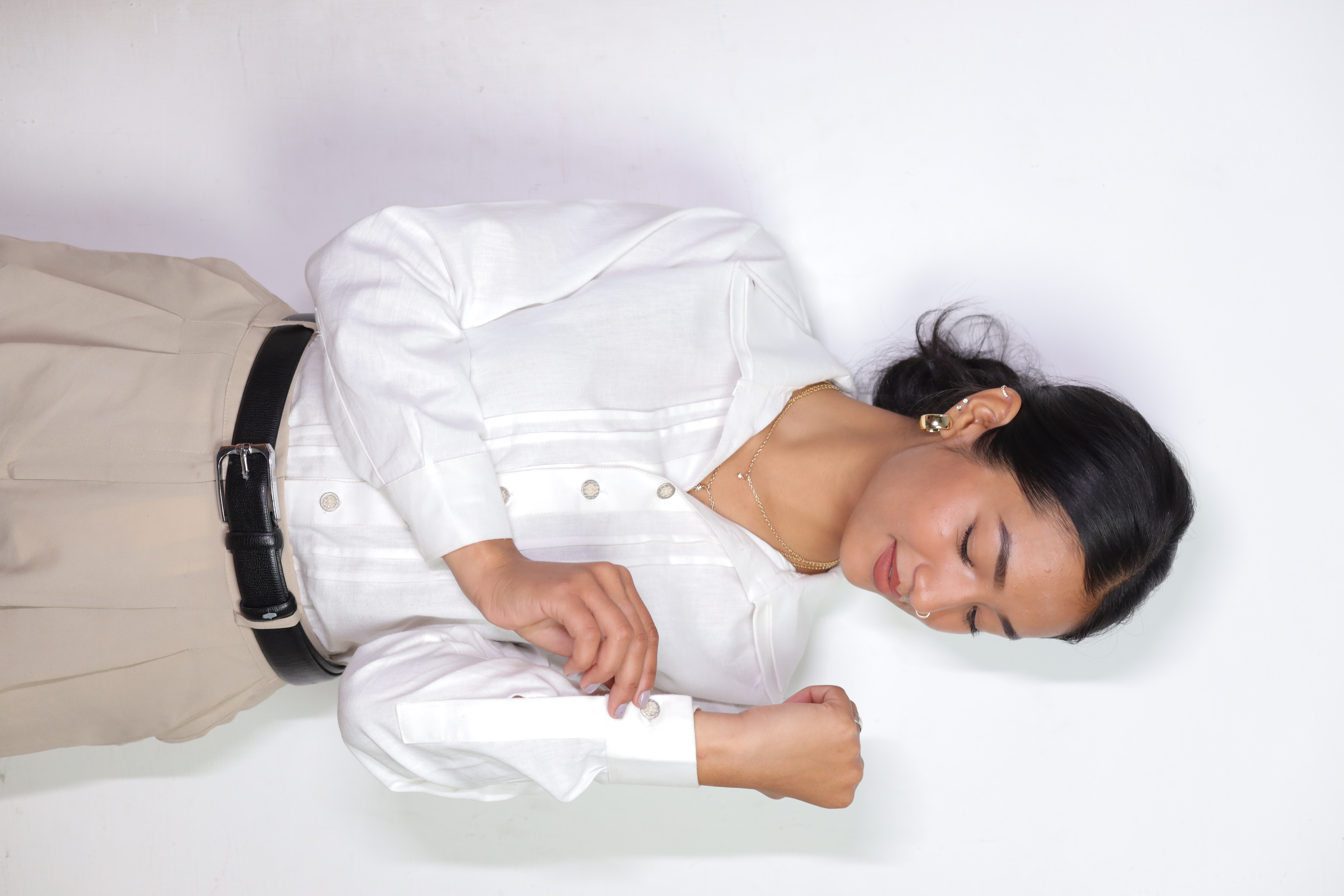 White linen shirt 